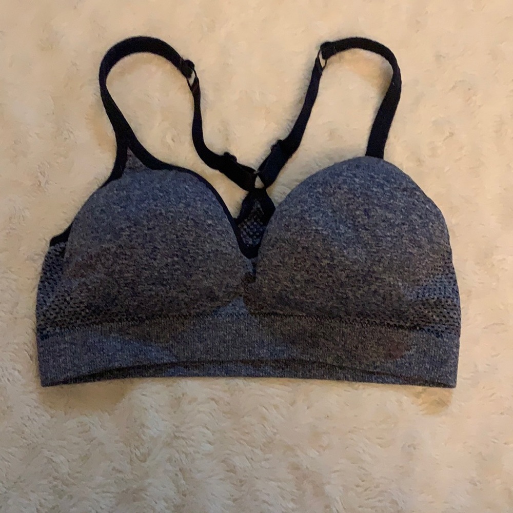 Blue sports bra